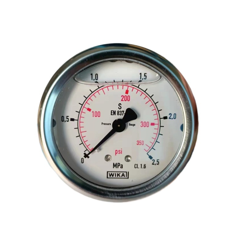 Wika 213.53 Stainless steel, liquid filled, seismic resistant gauge