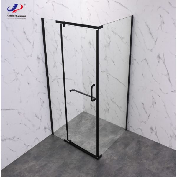6mm Tempered Glass With Modern Black Alum Shower Enclosure Sleek Durable