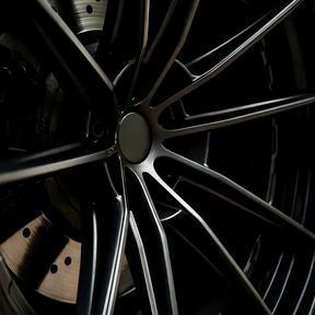 Custom Forged Wheels 20 Inch 5x120 6061-T6 Aluminum Alloy Gloss Black Monoblock for Porsche 911 Bespoke Design Custom Fitment