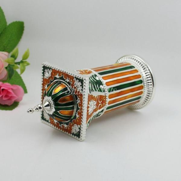 Shinny Gifts Luxury Retro Metal Toothpick Holder Pop-up Can Case Box Dispenser Gifts
