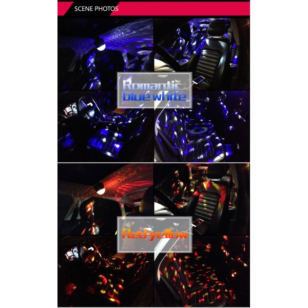 2016New Arrival--Car DJ LED Light USB connector inside car--From BAOBAO LIGHTING