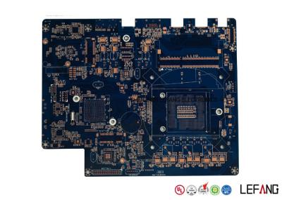 Blue Solder Rigid Printed Circuit Boards , 4 Layer PCB For Communication Signal Amplifier