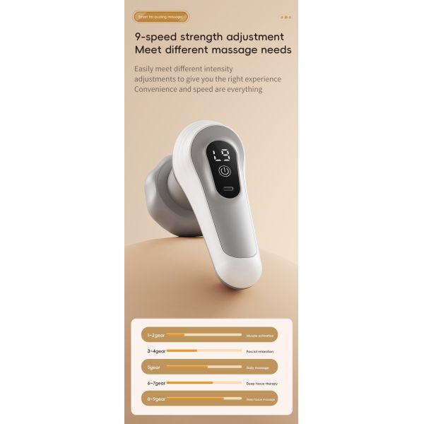 Wireless Vibration Massager with 9 Massage Modes, USB Rechargeable and Heating Function for Full Body Relaxation