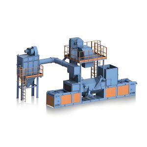 Wire Mesh Shot Blasting Machine With Manganese Steel Wire Mesh Automatic Control