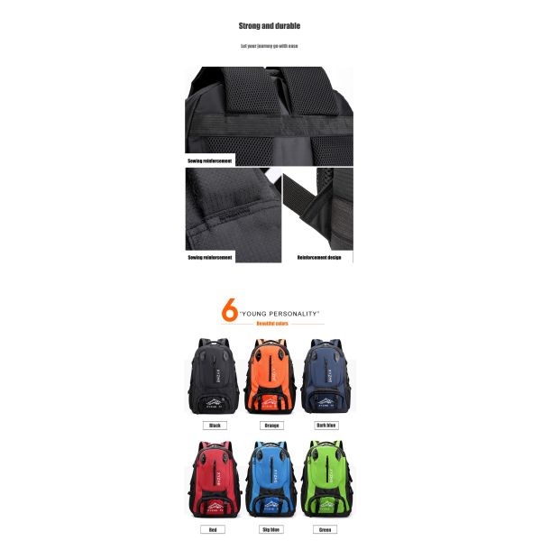 1.3 Inch 70L Camping Backpack Men Women Waterproof Backpack Bag Custom Logo