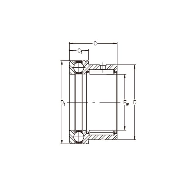 Совмещенные ролик иглы и шарикоподшипник NKX 30 NAXK 30 осевой тяги