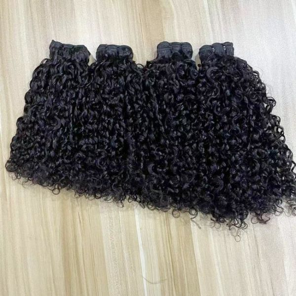 12a 10a Double Drawn Virgin Cuticle Aligned Funmi Hair Aunty Pissy Curl Bundles Egg Curly Human Hair
