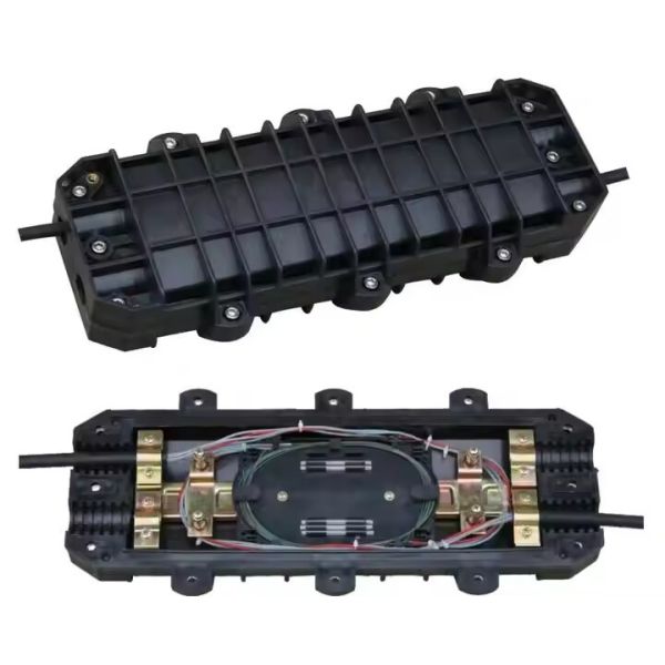 OEM Black Optic Fiber Box For FTTH FTTX Network Fiber Splice Enclosure