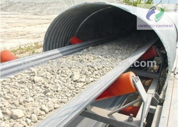High Strength Flat Belt Conveyor Machine For Sand Gravel Bulk Materials