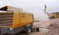 Motor diesel portátil de compressor de ar do parafuso de Copco do atlas da perfuração de rocha posto
