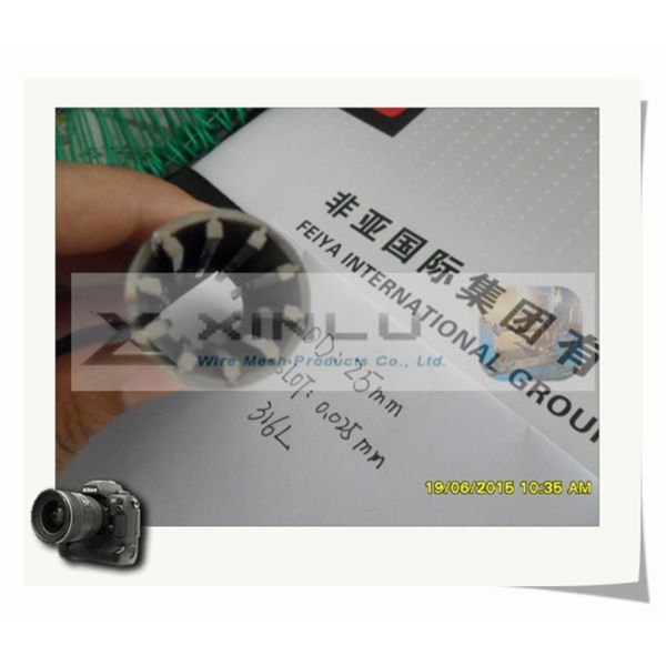 304 316L Stainless Steel Round Tube Slotted V Wire Screen Filter