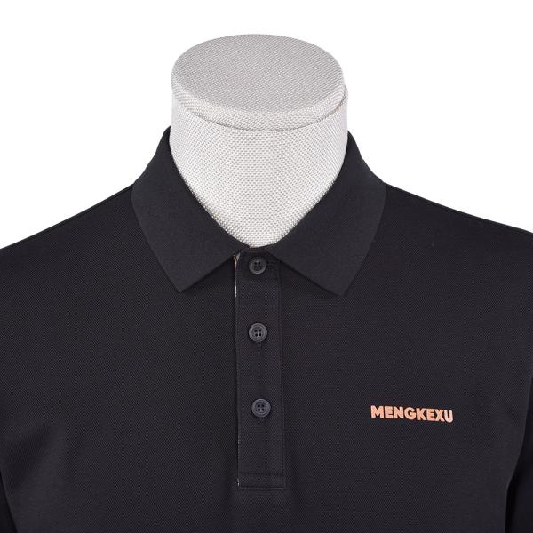 92 Polyester 8 Spandex Polo pour hommes Manches longues Polo simple Anti-rides