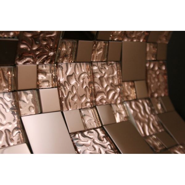Beautiful Bronze Mixed Square Glass Mosaic Tile Churchill Hotel Backsplash Usage