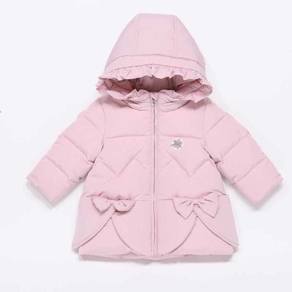 Kids Clothing Suppliers China Long Coat Winter Latest Outdoor  Detachable cap Children Girls Pink Down Jacket