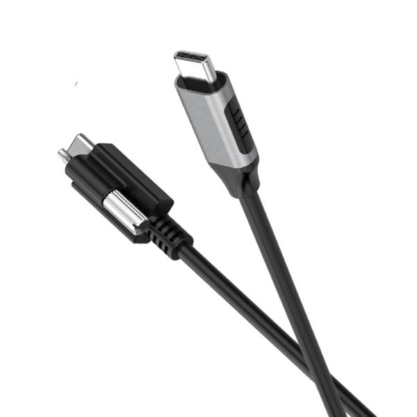 Câble USB C vers USB C 20 Gbit/s avec vis de verrouillage, 1 m, 2 m, 3 m, 5 m, 5 m pour système de conférence