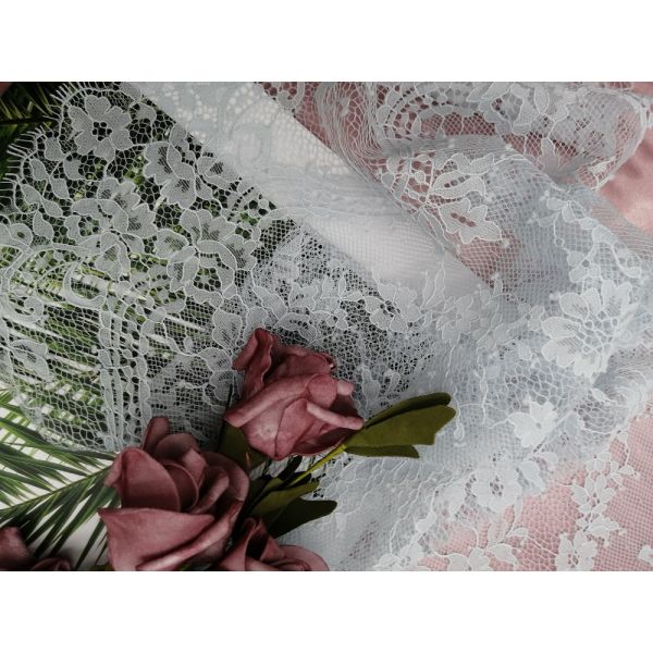 Scallop 100% ресницы нейлона серого цвета шнурует флористическую ткань шнурка 3D