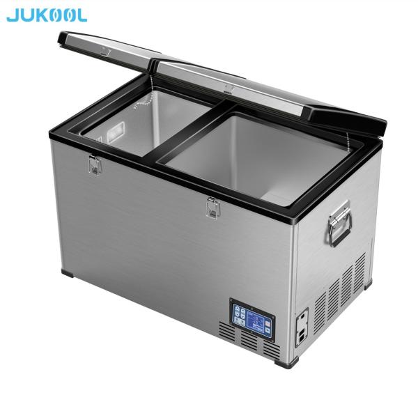125L refrigerador montado da zona R134a carro duplo
