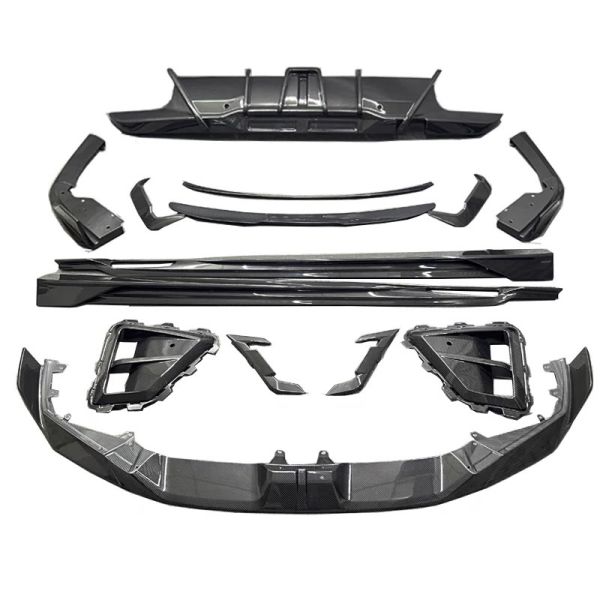 Carbon Fiber Front Lip Skirt Rear Diffuser Spoiler Body Kit For BMW X6M F96