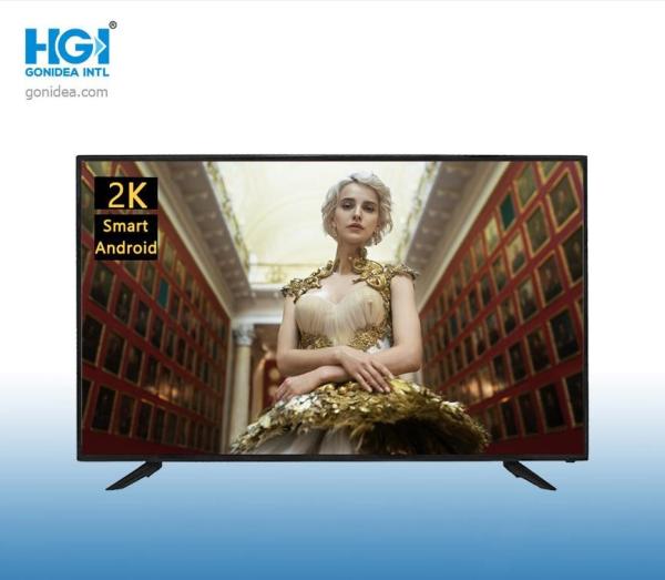 HD tevê do LCD de 32 polegadas com a televisão de vidro dobro do diodo emissor de luz da tela 2K 4K
