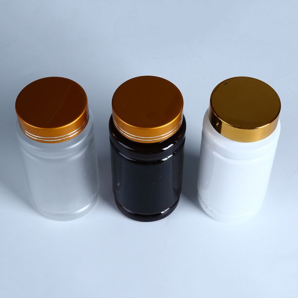 Pharmaceutical Packaging Tablet Medicine Bottle with Tamper-Proof Cap Label BPA Free Empty PetBrown Plastic Pill Bottle Seal