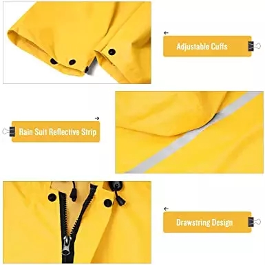 Куртка дождя людей полиции Ansi облегченная отражательная с плащом длинной безопасности клобука аварийным