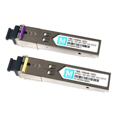 1.25G BIDI SC SMF Fiber WDM Simplex Optical Module SFP Transceiver 120km 1490nm/1550nm