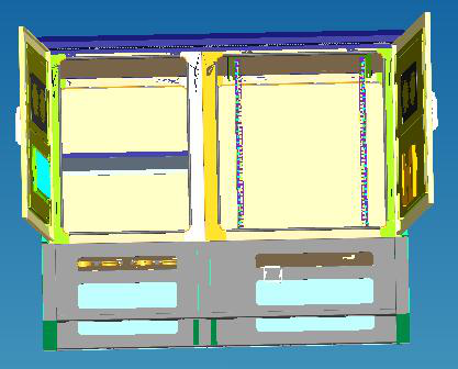 Изготовленная на заказ высота космоса отсека 14U шкафа 2 базовой станции на открытом воздухе