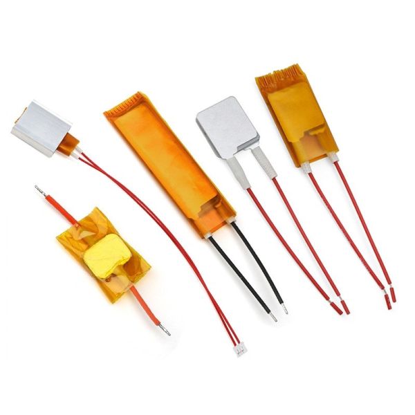 Insulated Aluminum Housing Yellow Paper PTC Air Heater for Hair Straightener Heating Element