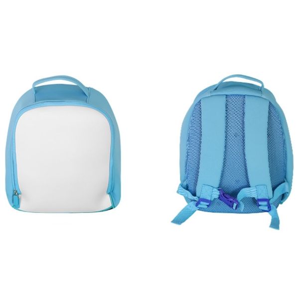 Pink Blue Neoprene Fabric Blank Sublimation School Bag For Children Custom Printing Kids Bags Backpacks