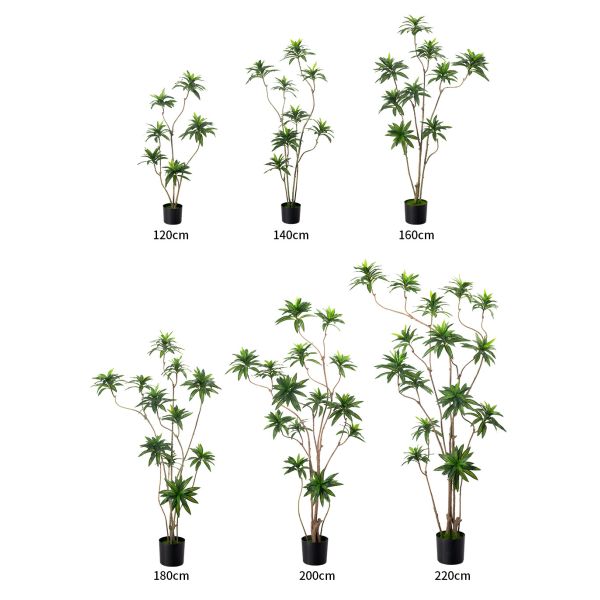 Artificial special-shaped dracaena Reflexa tree green home deco hotel office potted tree