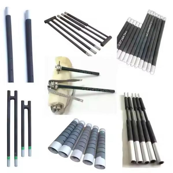 U W I High Temperature Spiral Rod Type Sic Heater Silicon Carbide Heating Element For Furnace