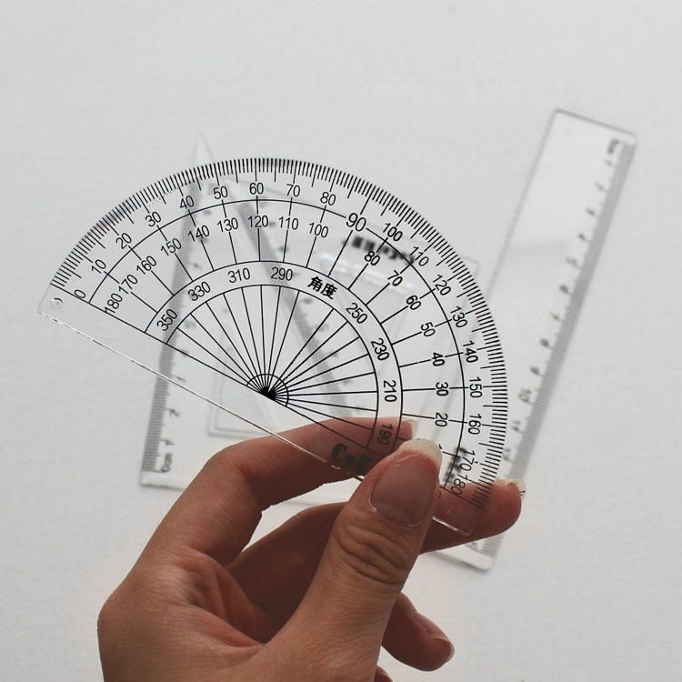 high quality math stationery clear scale custom logo ruler set