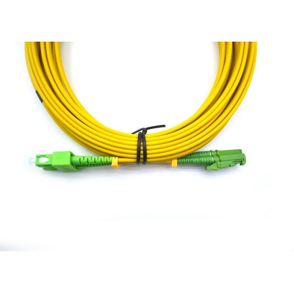E2000 APC To SC APC Duplex Fiber Optic Cable OS2 Single Mode 2.0mm Bend Insensitive