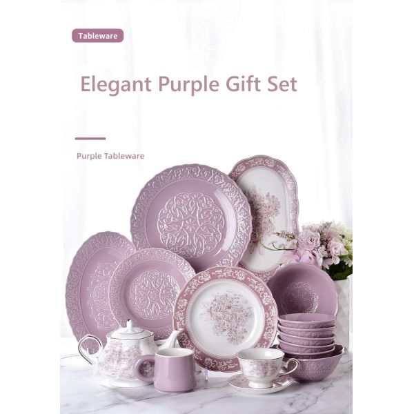 Ceramic Valentine'S Day Porcelain Gift Set For St Valentin Under Glazed