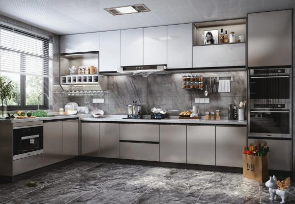 Mobiliário Moderno Madeira Completo Completo Set de Armários de Cozinha Personalizados