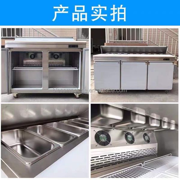 Single Door Super Performance Salad Bar Pizza Prep Table Refrigerator with Low Investment