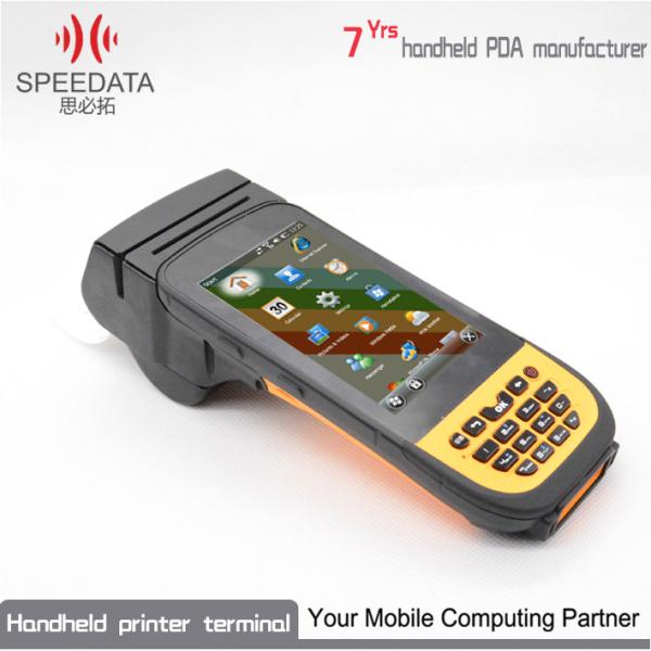 Industrial Android Rugged PDA Thermal Printer Blue 4.3'' Wireless Bluetooth