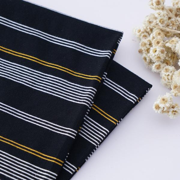 Healthy And Soft  Good Texture Cotton ​Striped Material Fabric For T-Shirt