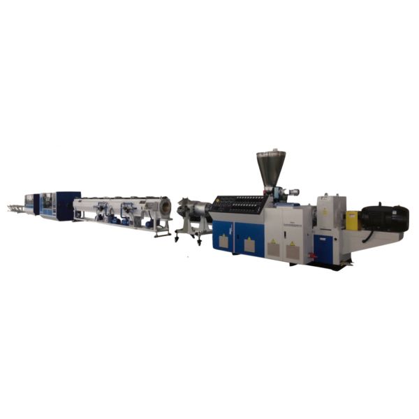 Four Plastic Pipe Production Line , Plastic Pipe Extrusion Machine Universal Rotary Clamping