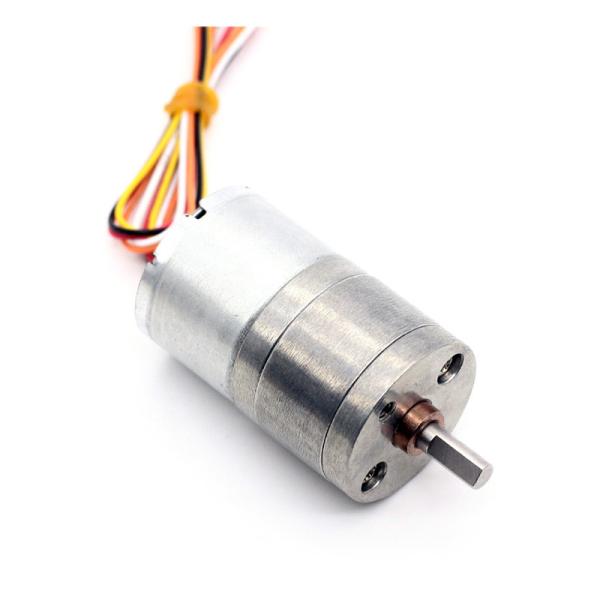 Eixo sem escova do motor D da engrenagem da C.C. do motor 12v da C.C. do motor de redução 12/24V de ASLONG JGA25-2418 25mm 8.5-1977RPM micro