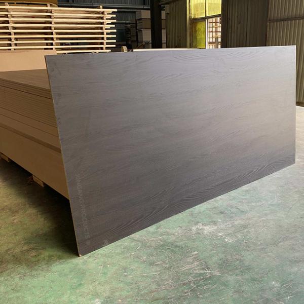 Modern Grey Embossed Wood Grain Melamine Faced MDF ENF Grade Decorative Panel 3mm-25mm