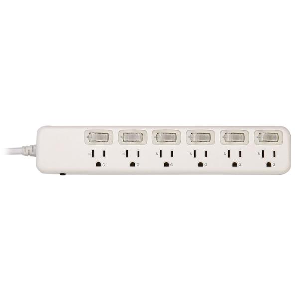 6 outlet Power Socket 1.5FT Cord, Surge Protector
