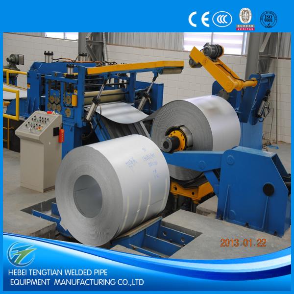 Machine à découper des tôles d'acier galvanisées à commande PLC avec couteau circulaire