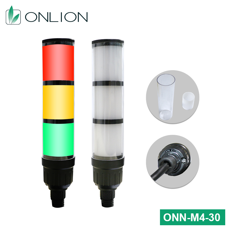 Multi Voltage 12V 24V 220V LED Signal Tower Light Steady Flashing Buzzer