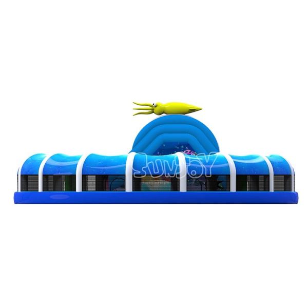 Round Sea World 0.55mm Plato Inflatable Jumping Theme Park