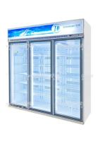 tipo congelador comercial del inversor 1500L de la exhibición para el escaparate refrigerado carne