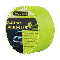Peinture à haute température 120 degrés ruban adhésif imperméable papier crêpe vert 50m