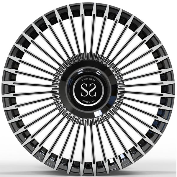 2014 BMW F32 435 Custom 1-Piece Forged Wheels 19x9 and 19x10 Gloss Black Machined Face