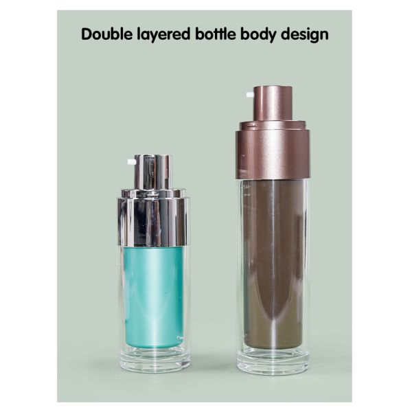 plastic 30ml 50ml airless bottle for liquid foundation and lotion