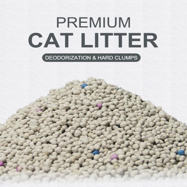 OEM 100% Natural Sodium Cat Sand Lemon Scent Strong Odor Lock Dust Free Clumping Premium Bentonite Cat Litter